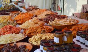 Französischer Markt in der Innenstadt Bad Krozingen